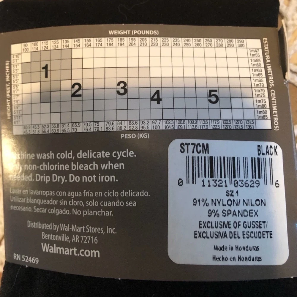 Secret Treasures Control Top Tights For Boots Size 1/S Black Fall Fashion
